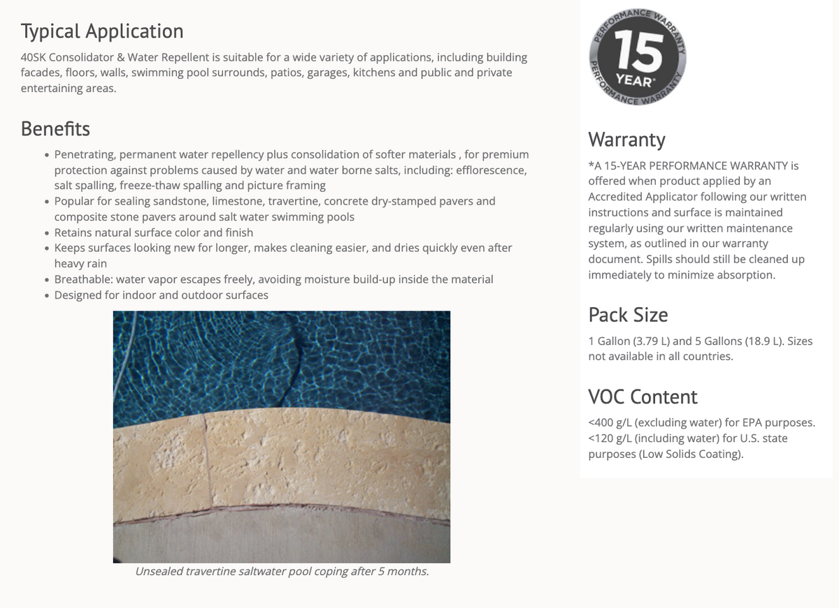 40SK Consolidator & Water Repellent Formerly DRY-TREAT 40SK™