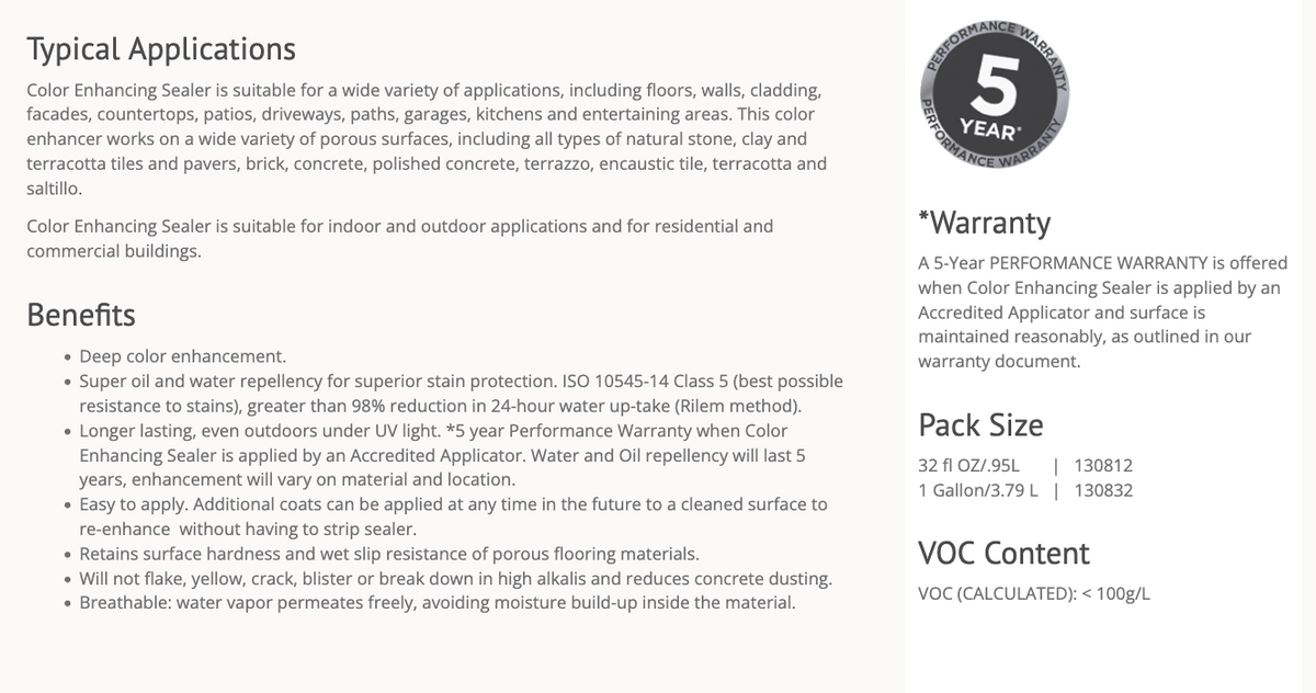 Color Enhancing Sealer Formerly INTENSIFIA™