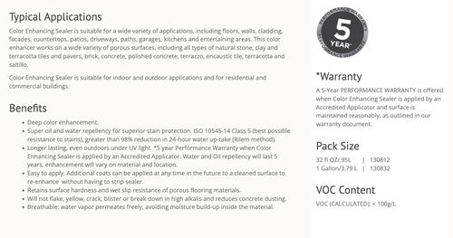 Color Enhancing Sealer Formerly INTENSIFIA™