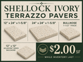 Shellock Ivory Terrazzo Pavers - ONLY WHILE SUPPLIES LAST!