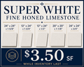 Super White Fine Honed Limestone - ONLY WHILE SUPPLIES LAST!